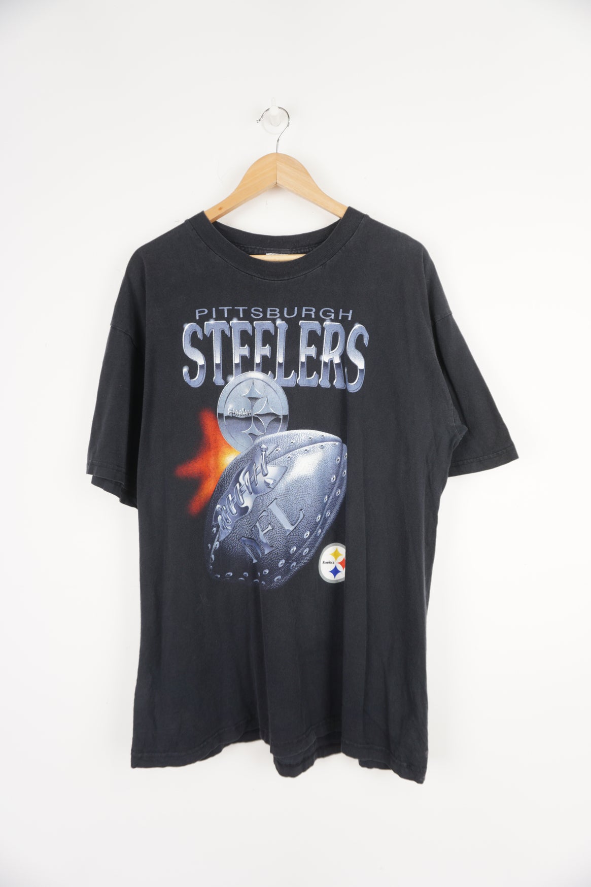 Vintage Pittsburgh Steelers T Shirt Size XL Single Stitch Made In