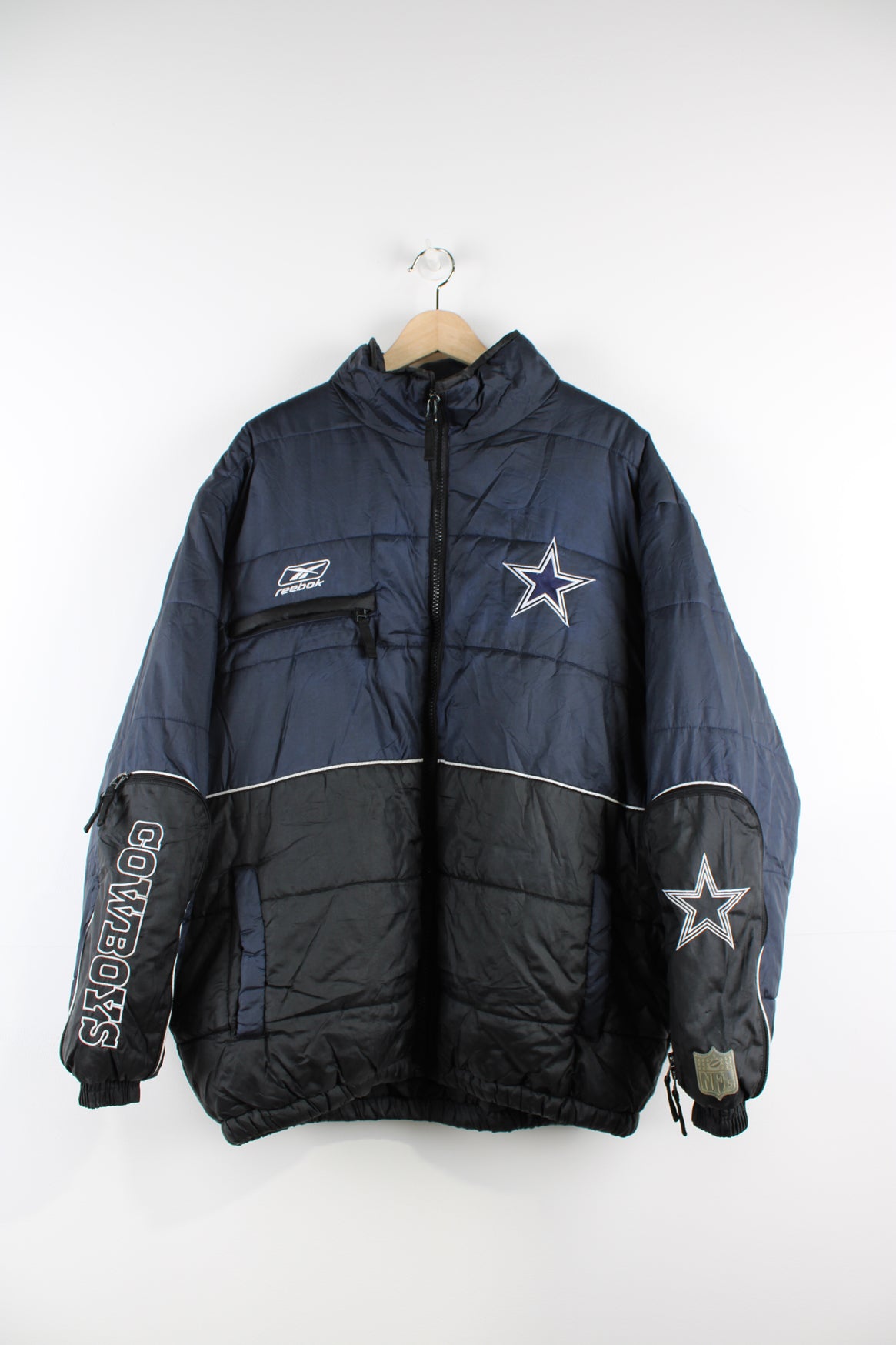 Vintage Dallas Cowboys Starer Parka Football Jacket, Size Medium
