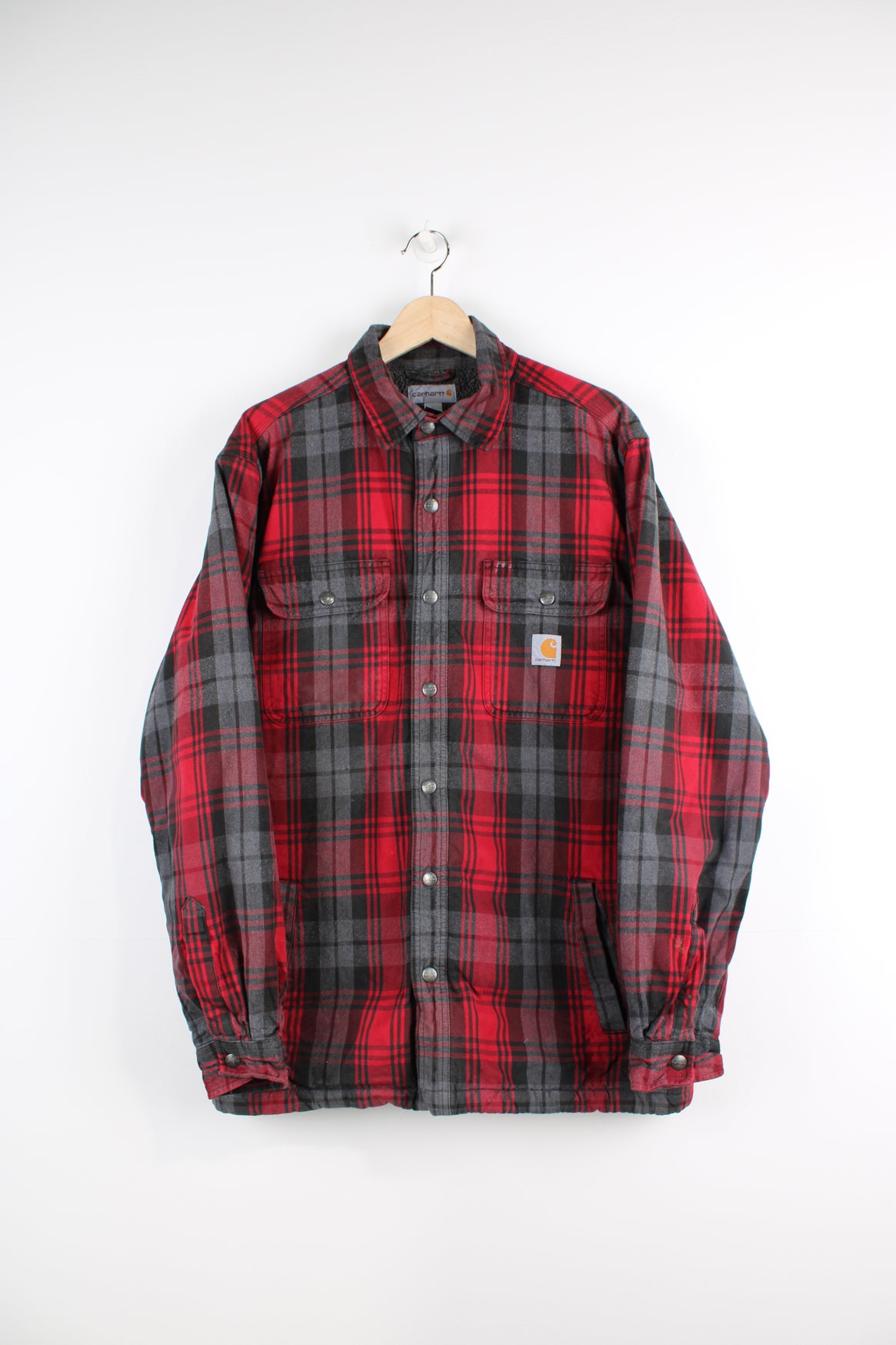 Carhartt red flannel on sale shirt