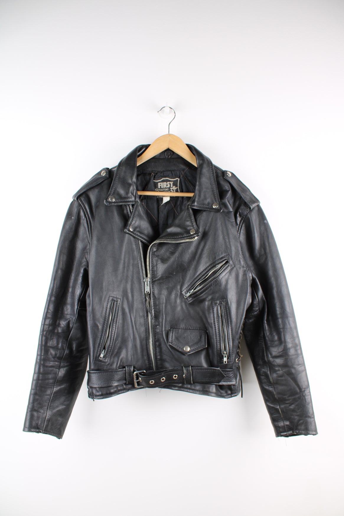 First genuine leather discount jacket