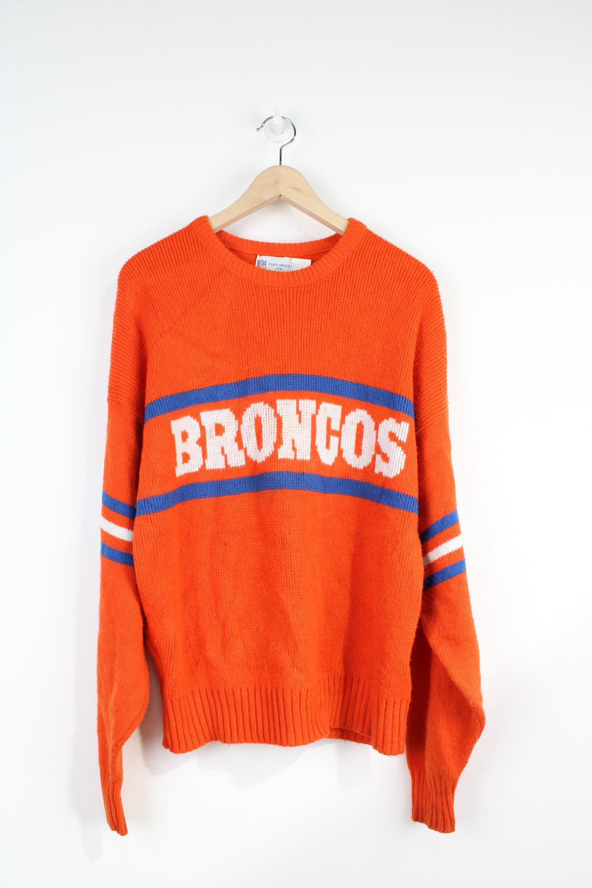 Vintage 80s Denver Broncos Cliff Engle Sweater Men's M