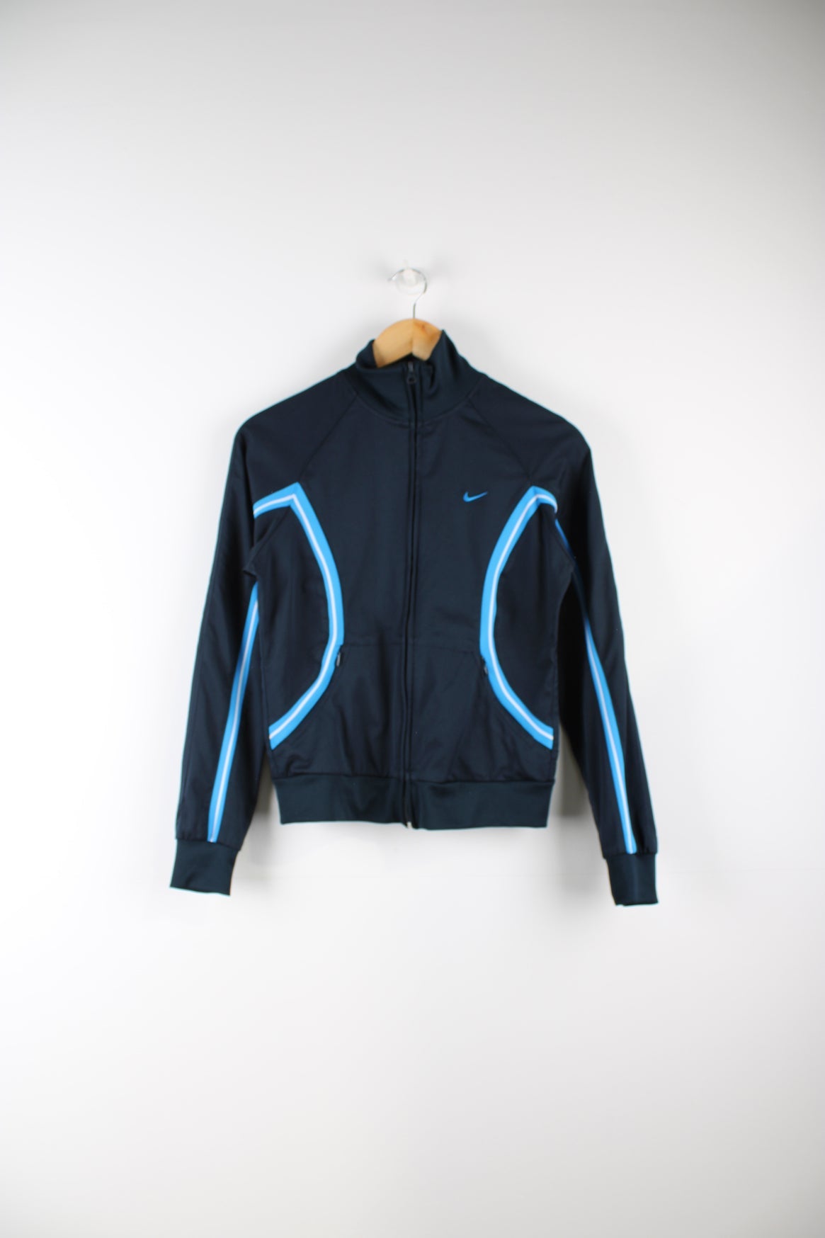 Nike navy track discount top