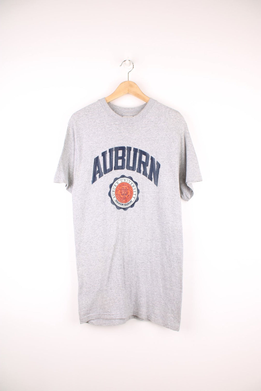 Auburn University Tee in grey with black text and a crest. 