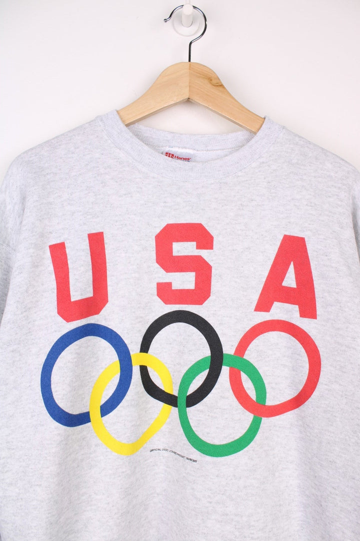  USA Olynpics Sweatshirt in a  colourway with the logo and spell out printed across the front.