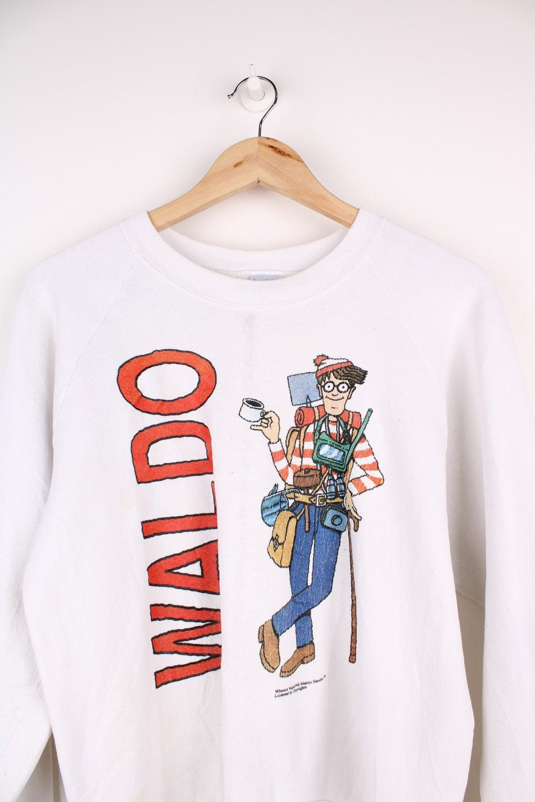 Vintage 1991 Where's Waldo Sweatshirt on a  label in a  colourway with the character graphic and spell out printed on the front.