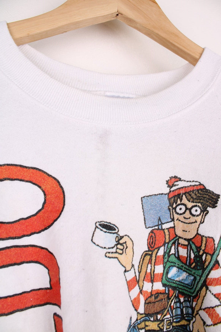 Vintage 1991 Where's Waldo Sweatshirt on a  label in a  colourway with the character graphic and spell out printed on the front.