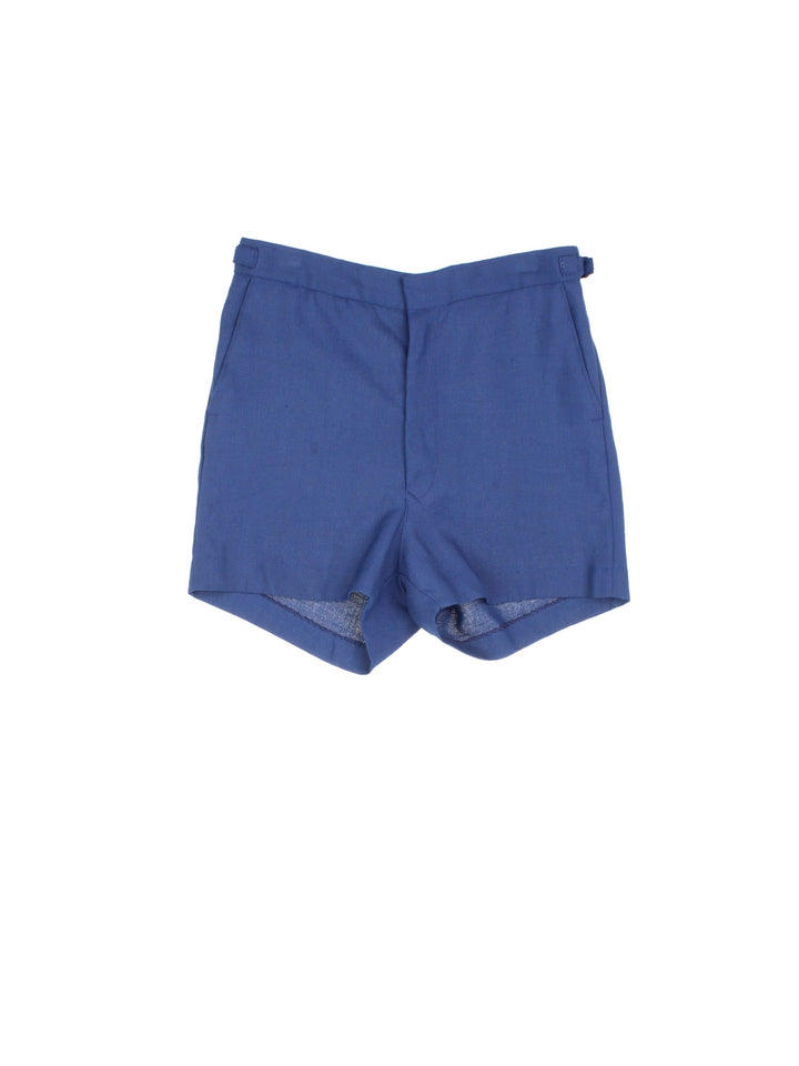 Fred Perry shorts in royal blue with three pockets, zip and button closure, and side adjusters.