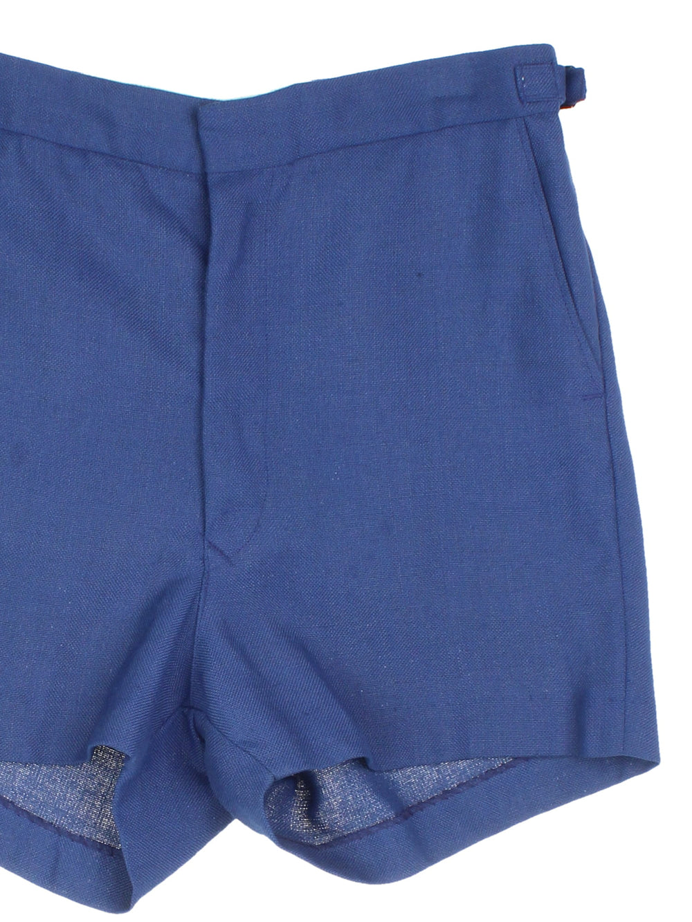 Fred Perry shorts in royal blue with three pockets, zip and button closure, and side adjusters.