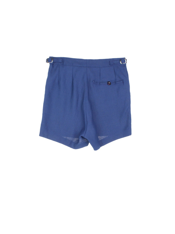 Fred Perry shorts in royal blue with three pockets, zip and button closure, and side adjusters.