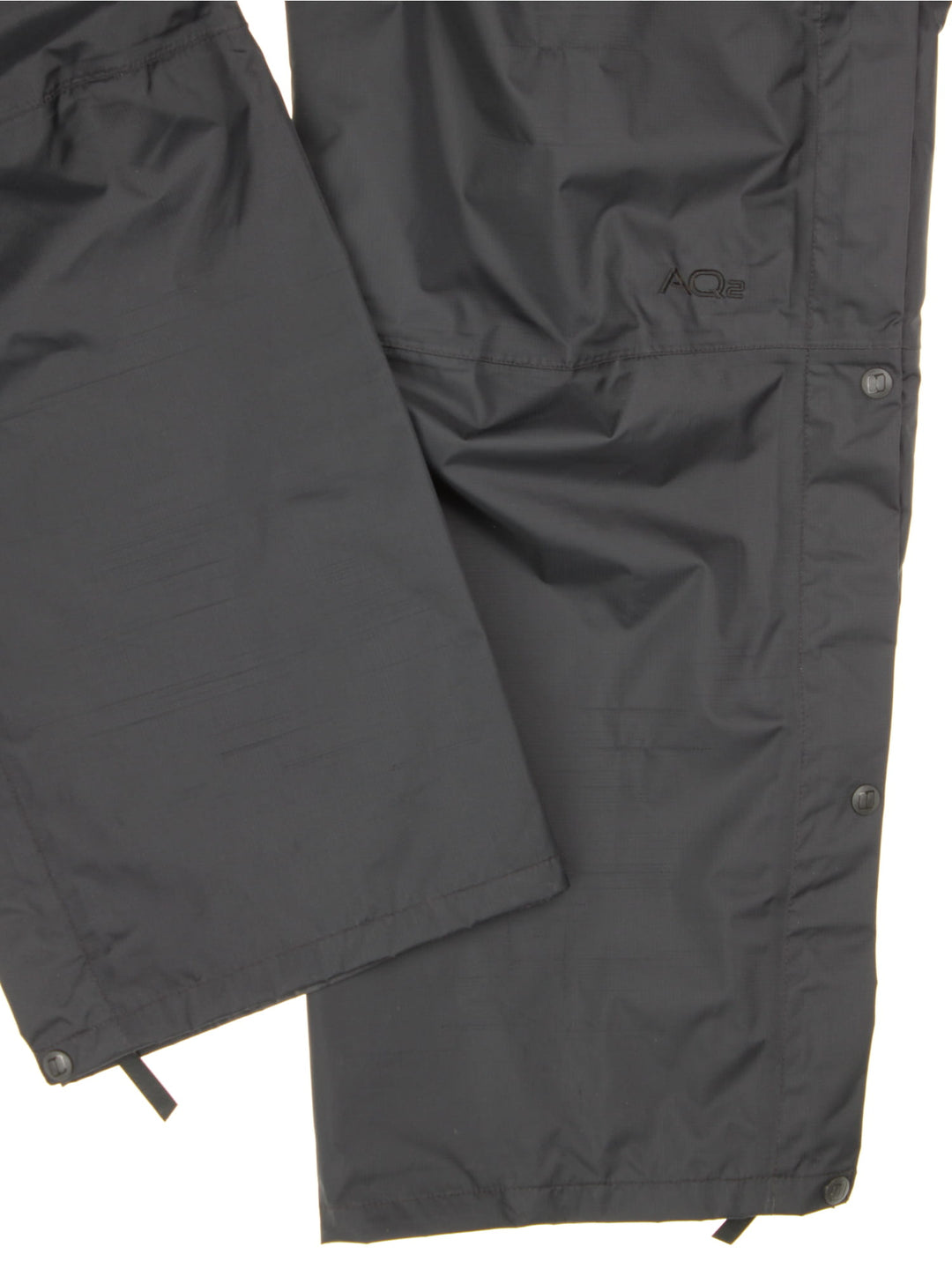 Berghaus Hydroshell Vented Trousers black colourway with popper vents, zip pockets and logo on right leg.