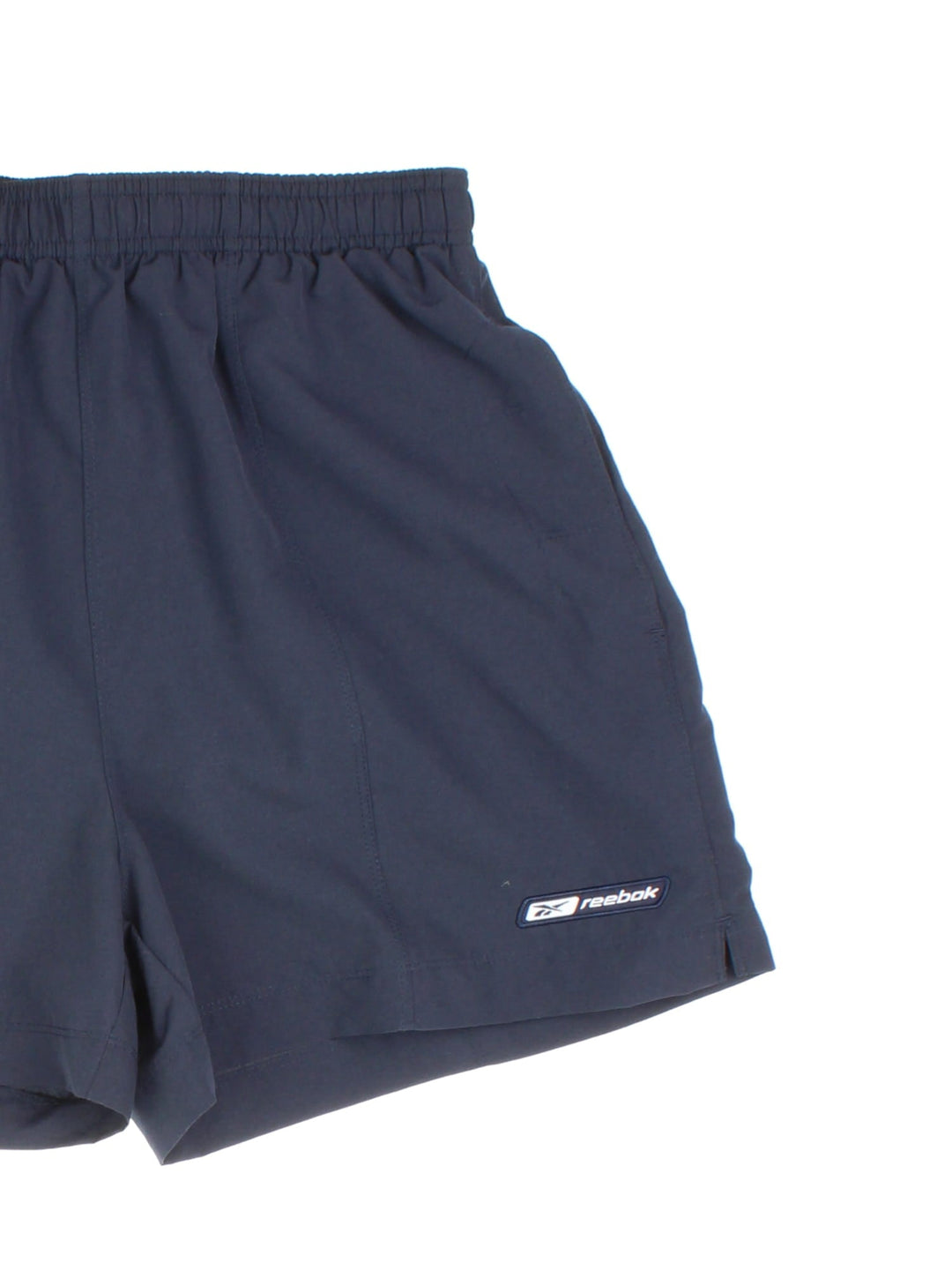 Reebok Sport Shorts blue colourway elasticated waist, side pockets and logo on right leg.