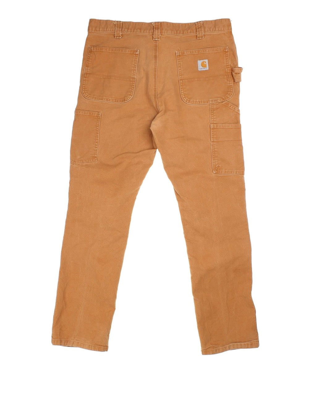 Carhartt Trousers in a brown colourway, with multiple pockets and embroidered logo on the back pocket.