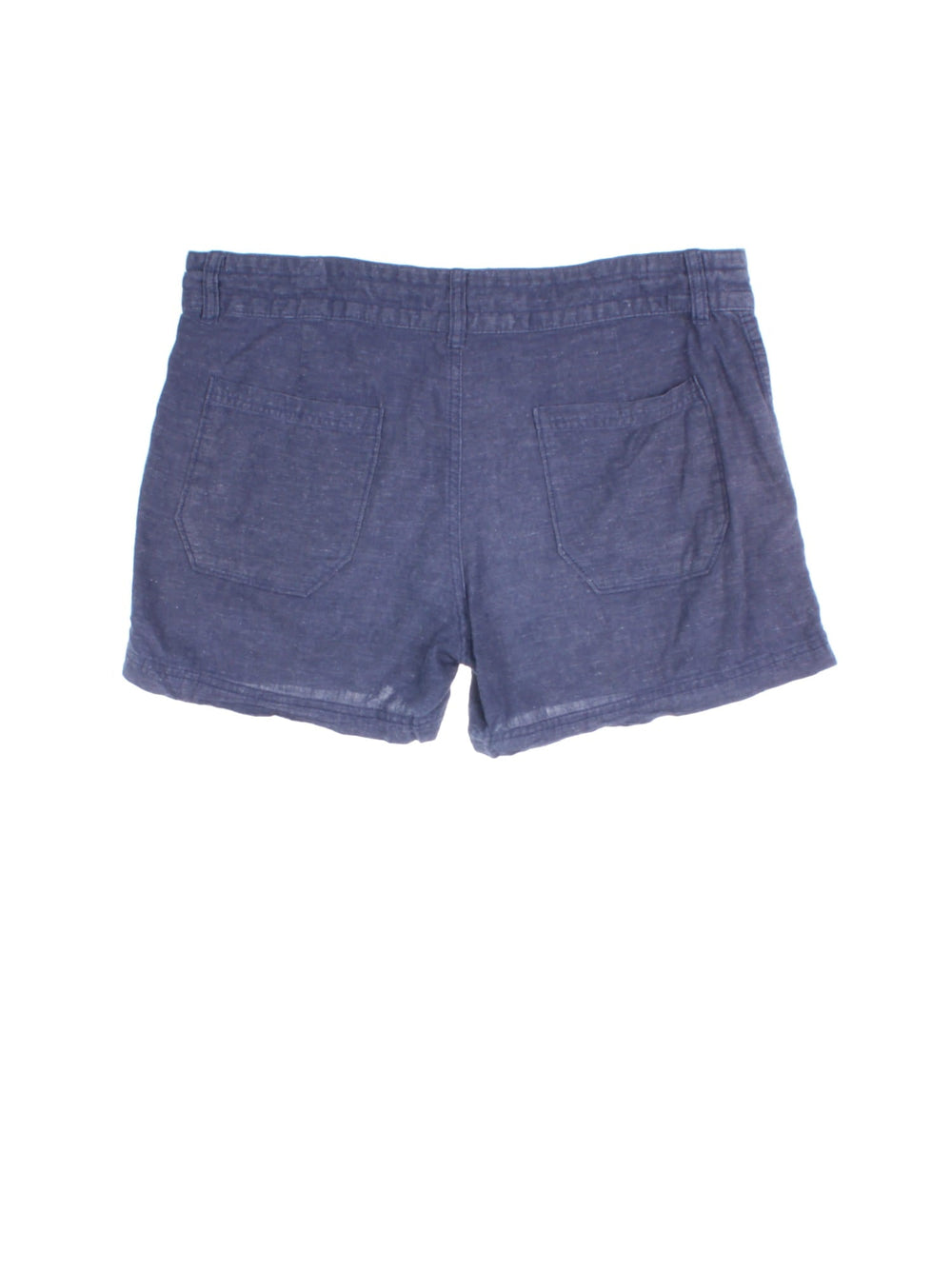 Vintage Patagonia drawstring shorts in blue colourway with button fly fastening, front/back pockets and drawstring tie detail.