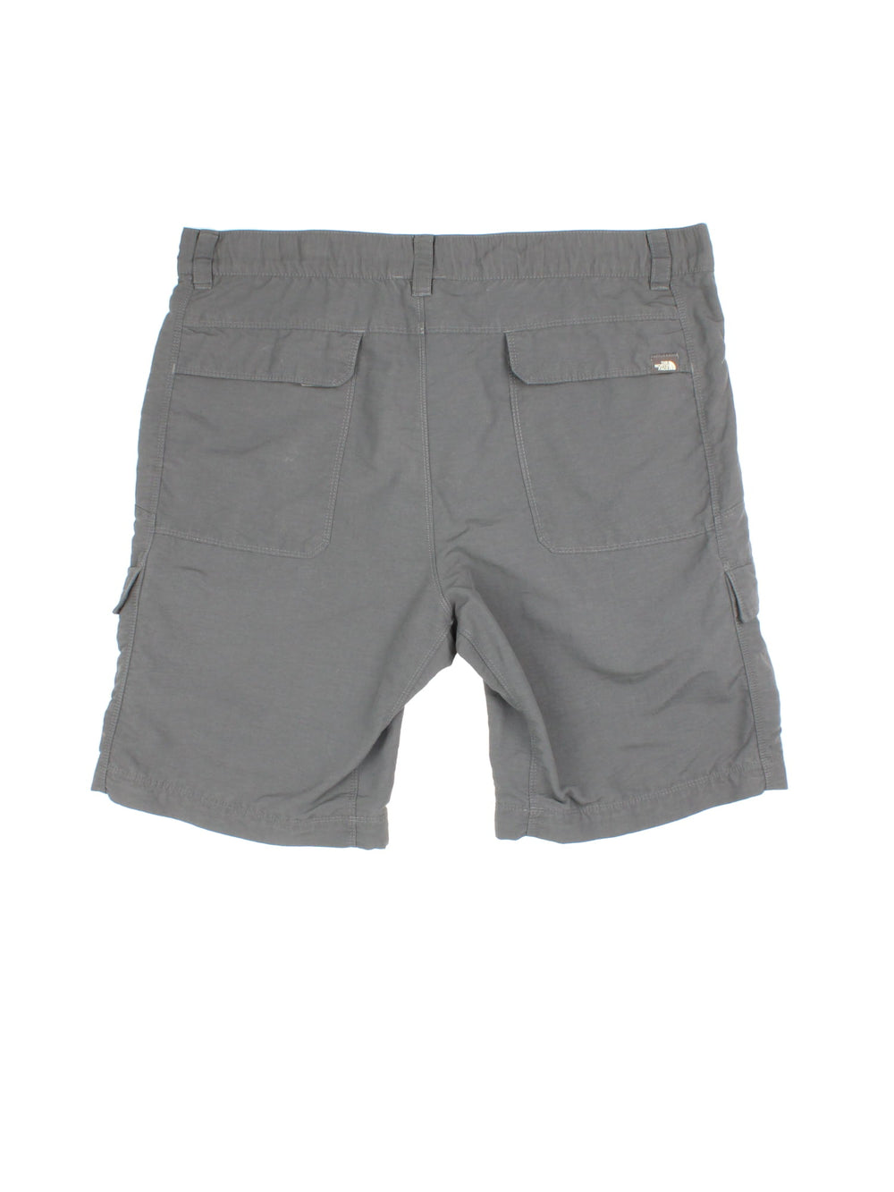 Vintage The North Face cargo shorts in grey colourway with lace up side detailing and embroidered back patch.