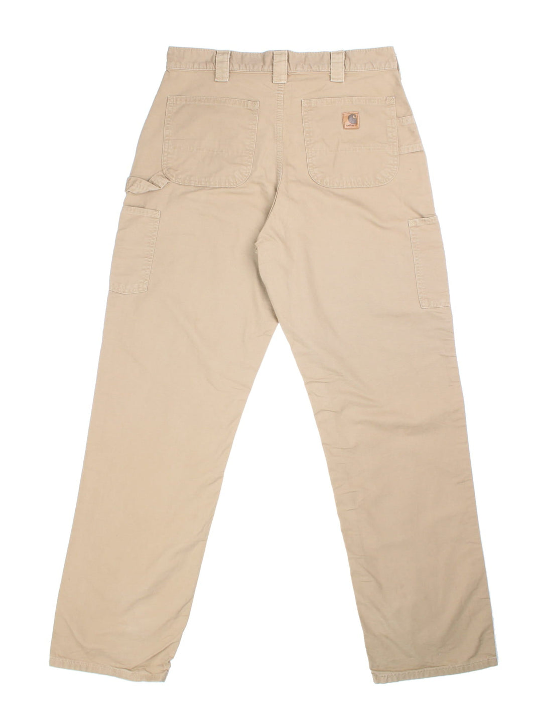 Carhartt Carpenter Trousers in tan colourway with multiple pockets and the logo embroidered on the back.