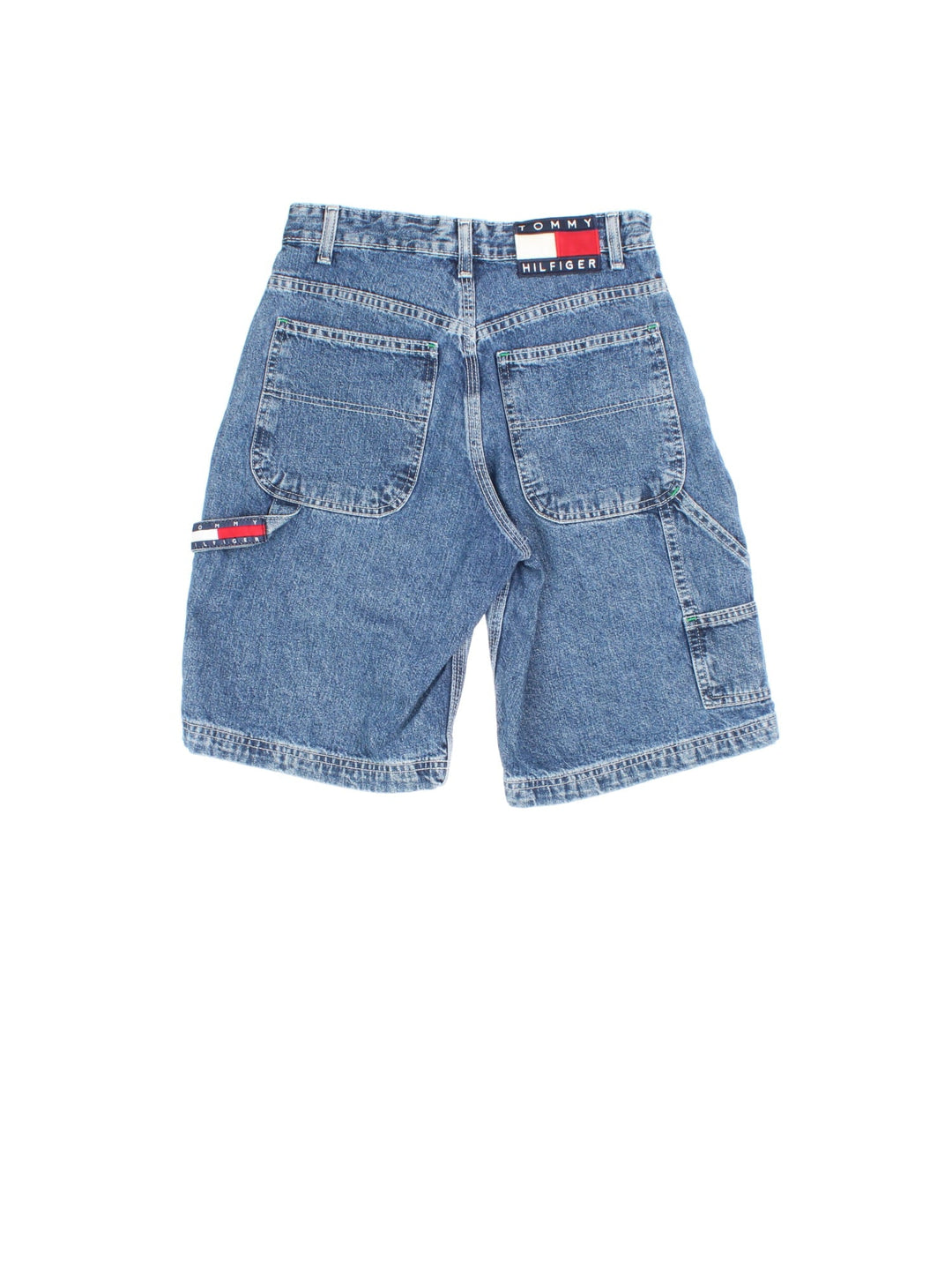 Tommy Hilfiger Jorts in blue colourway with multiple pockets and the logo embroidered on the back.