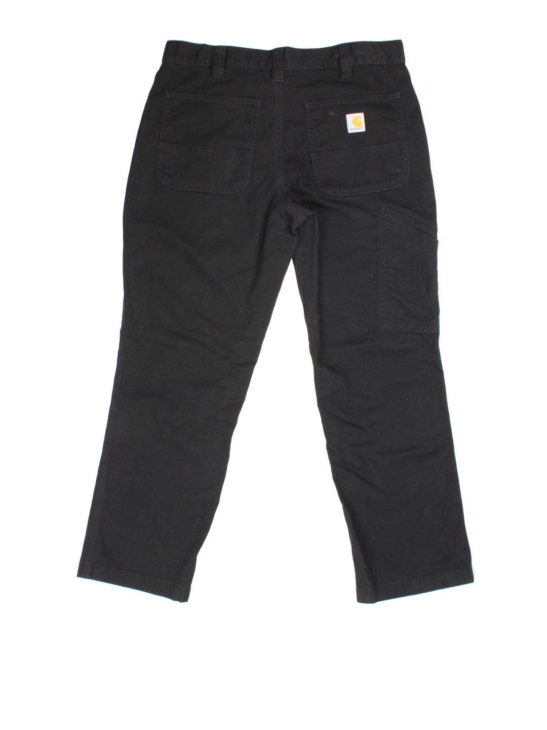 Carhartt Trousers in black colourway. Zip fly fastening with multiple pockets and embroidered patch branding.