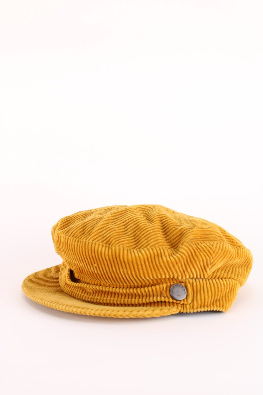 Vintage Burberry Corduroy Baker Boy Hat in a tan colourway.