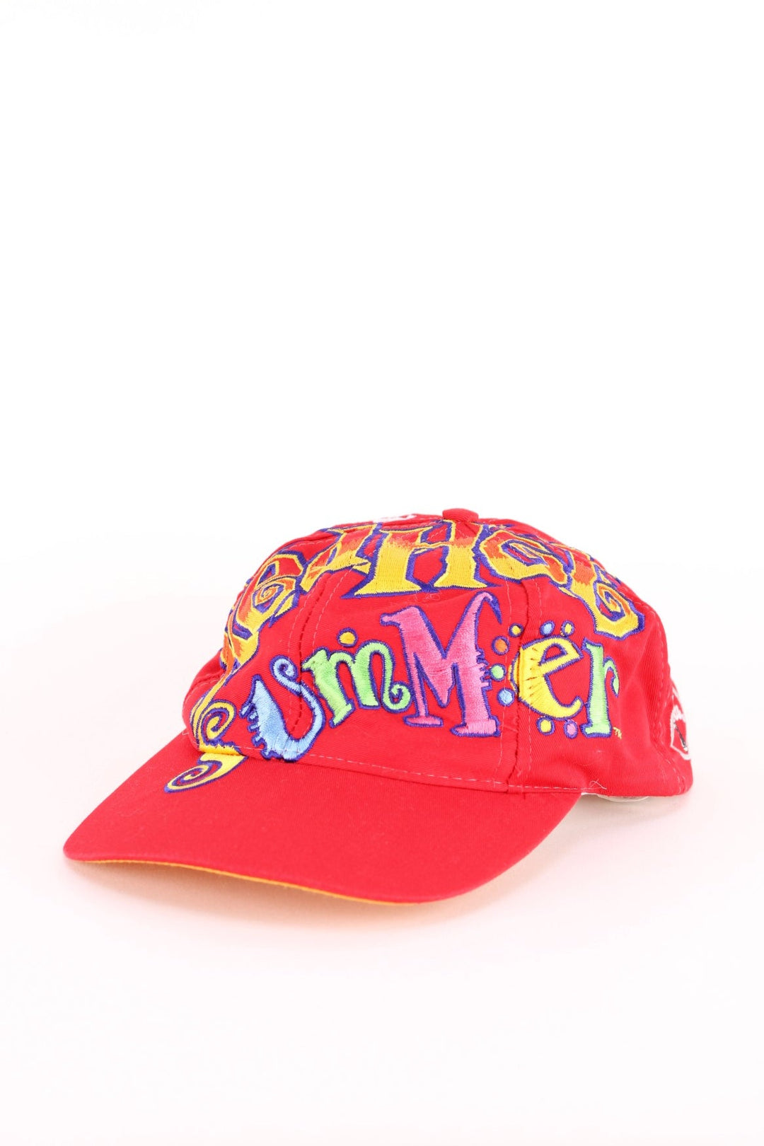 Vintage 90's Coca Cola Red Hot Summer Cap in a red colourway with the spell out and logo embroidered all over, and has a adjustable snapback.