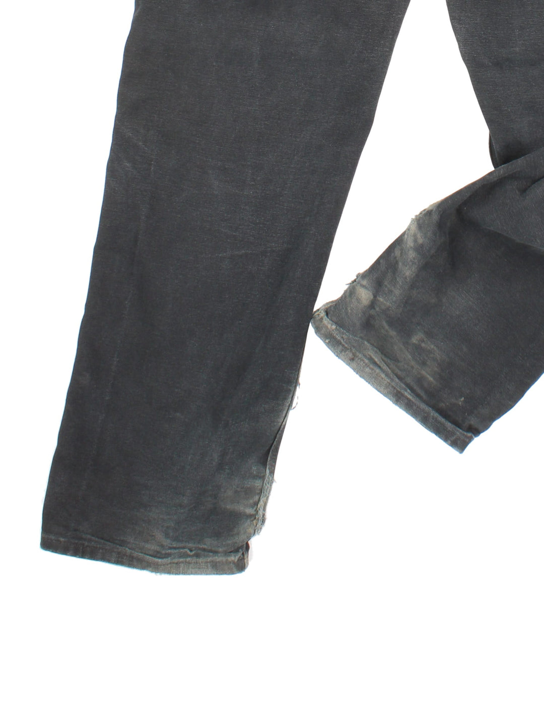 Carhartt Double Knee Jeans in a black colourway with multiple pockets and the logo embroidered on the back.