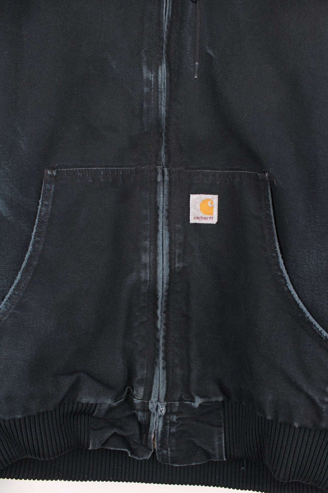 Carhartt Active Jacket in a black colourway, zips up and has side pockets, hooded and the logo embroidered on the front.