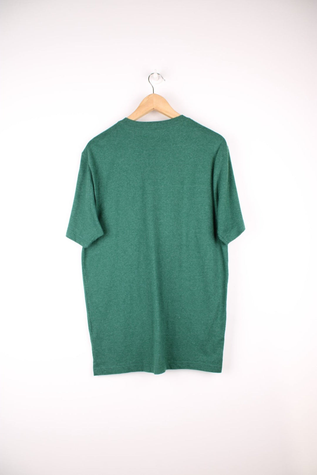 Carhartt green 'loose fit' t-shirt with chest pocket. Features signature logo on the pocket