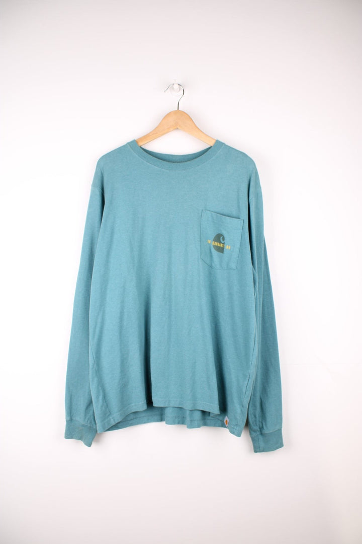 Carhartt sky blue cotton long sleeve top 