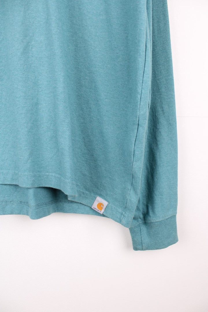 Carhartt sky blue cotton long sleeve top 