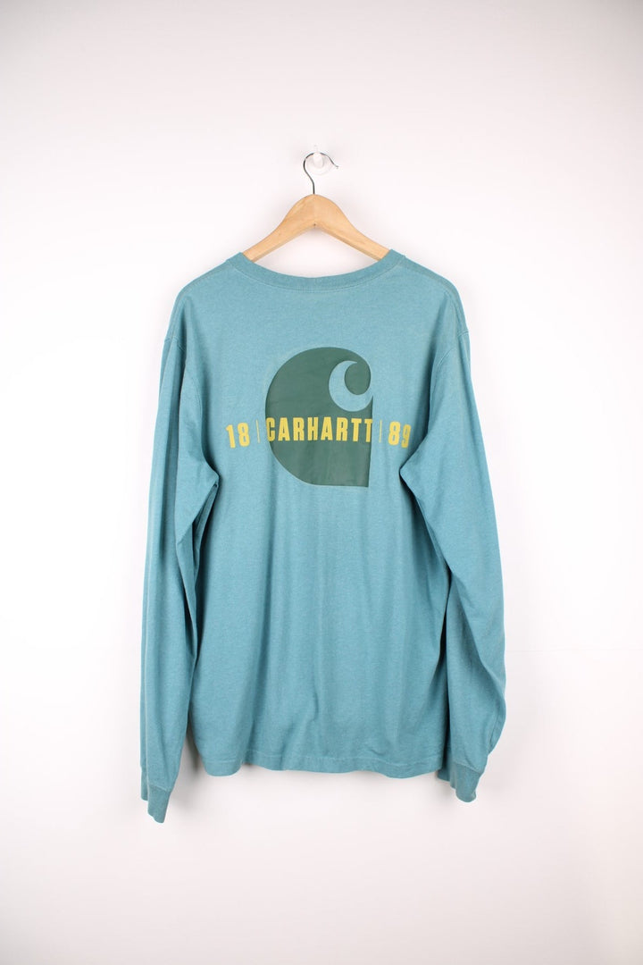 Carhartt sky blue cotton long sleeve top 