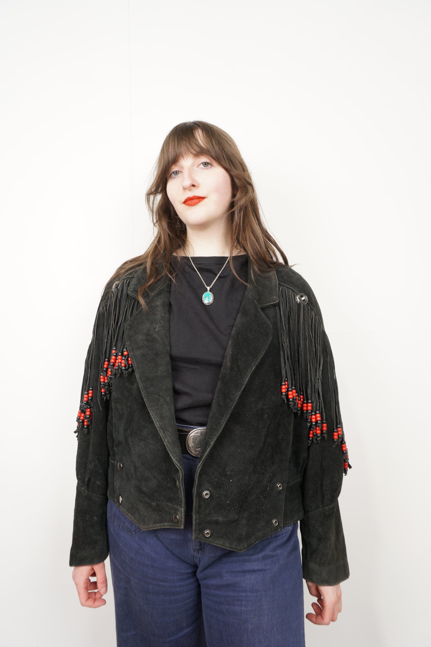 Suede Fringe Jacket