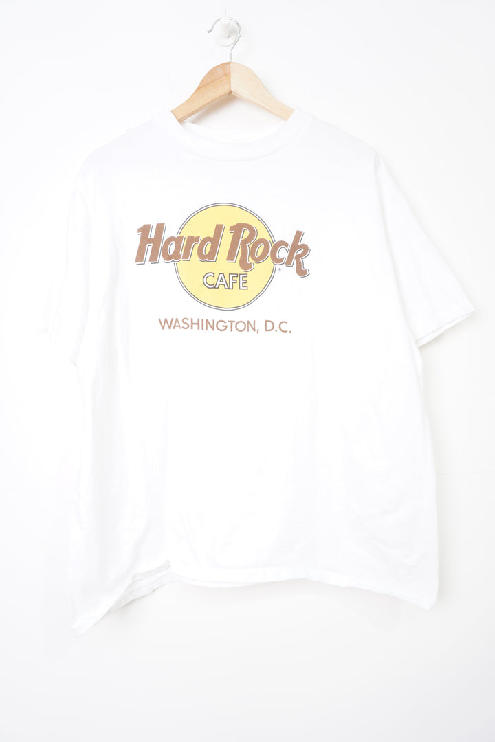 Vintage Hard Rock Cafe Washington D.C white t-shirt spell-out detail on the chest and single stitch sleeves