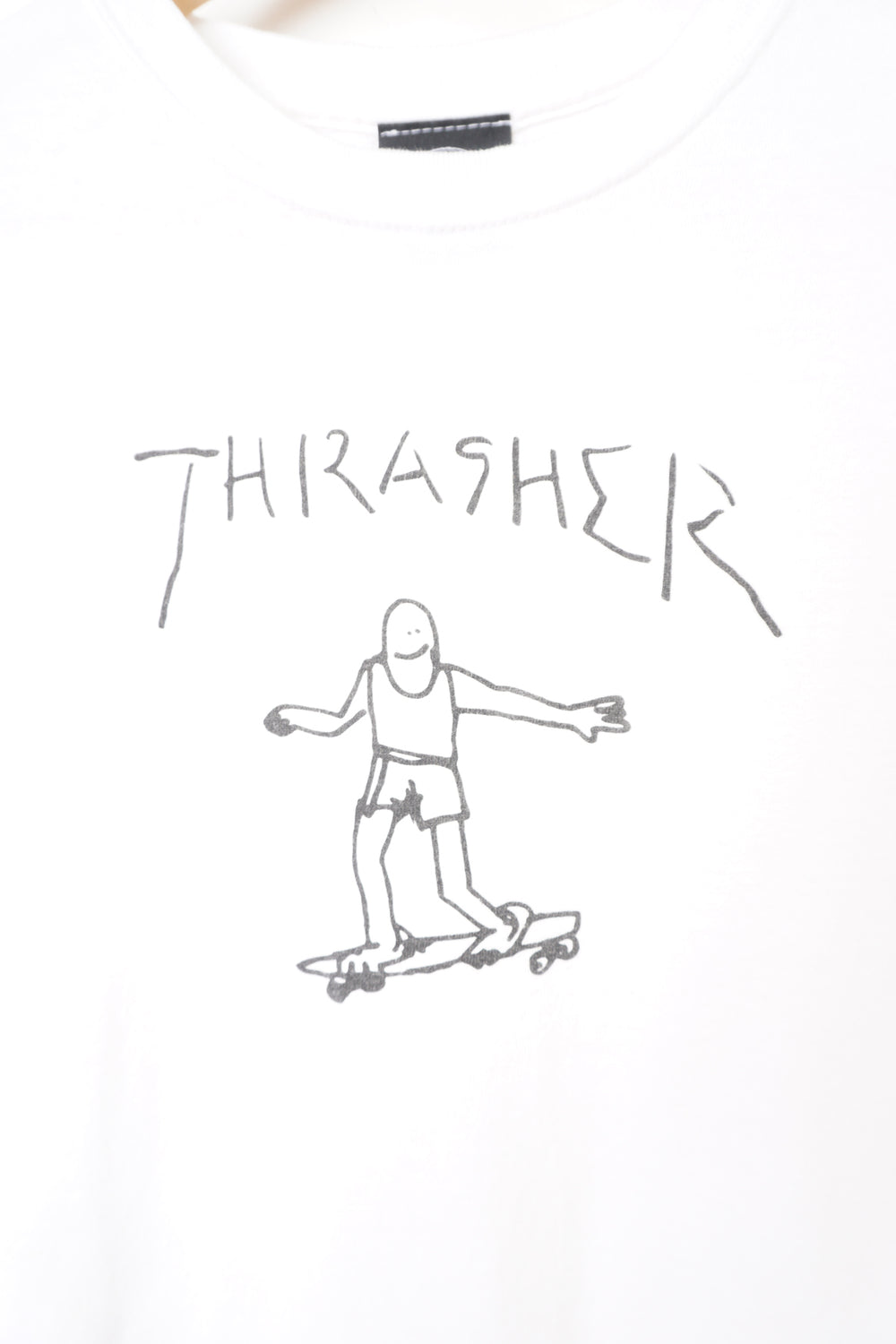 Vintage all white thrasher Mark Gonzales 'Gonz' graphic t-shirt