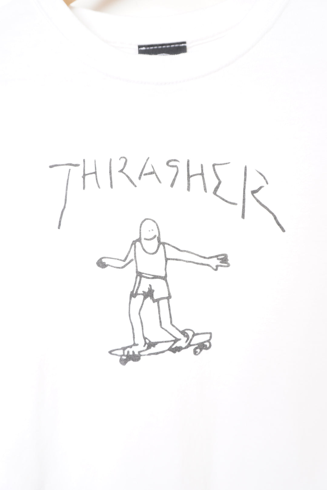 Vintage all white thrasher Mark Gonzales 'Gonz' graphic t-shirt