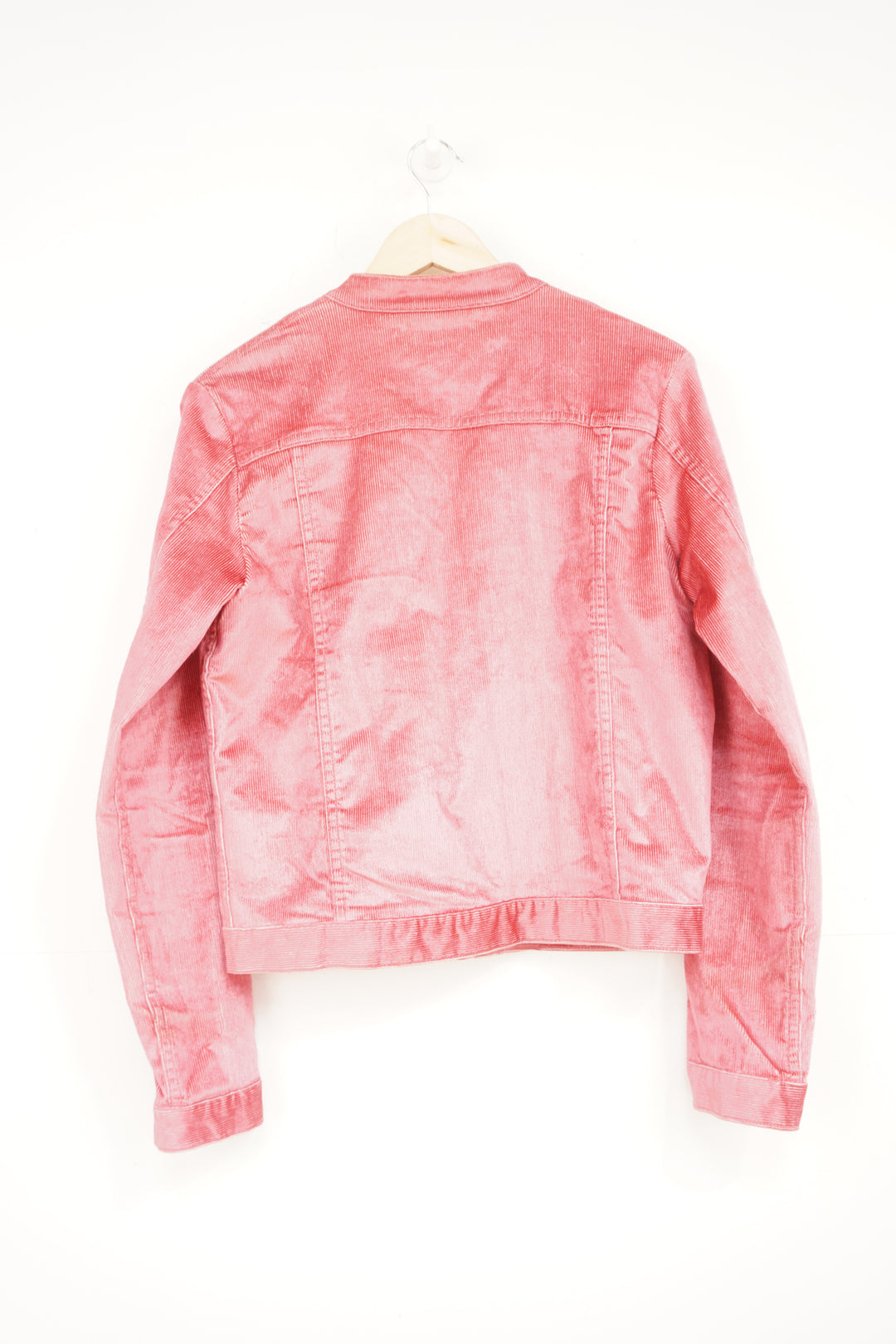 Y2K all pink Roxy zip through corduroy jacket with chest pocket