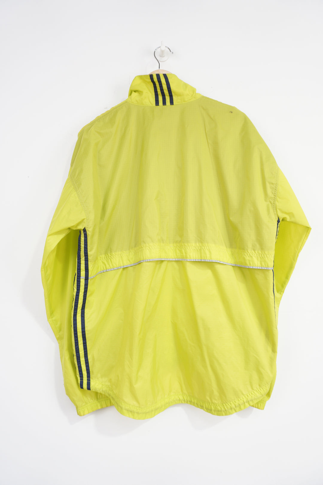 Vintage 90's Adidas lime green lightweight jacket with embroidered logo on the chest