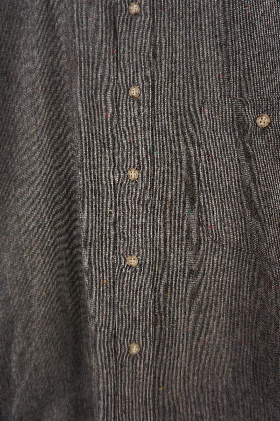 Vintage 60/70's Pendleton grey pure wool button up shirt with chest pockets and elbow patches