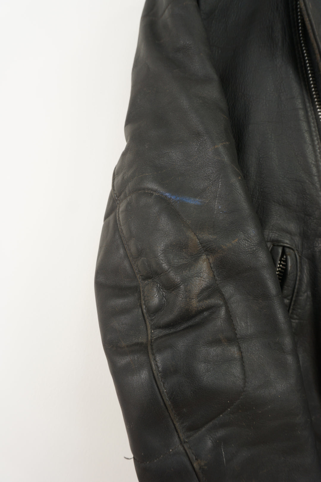 Belstaff Biker black leather motorcycle jacket, Belstaff tab the chest with silver hardware