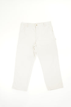 Carhartt carpenter hot sale pants white