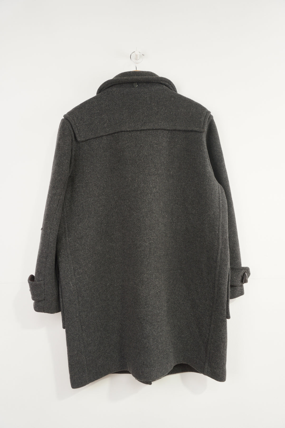 Vintage Burberry grey wool duffle coat with nova check lining