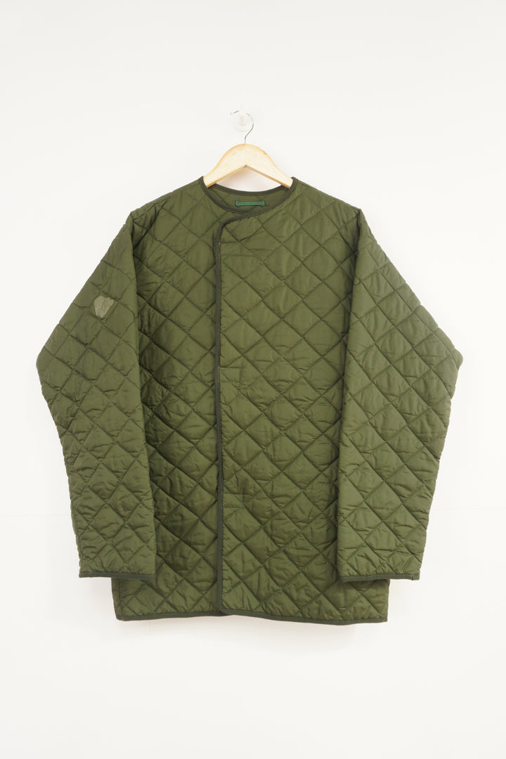 Vintage Military khaki green quilted liner jacket