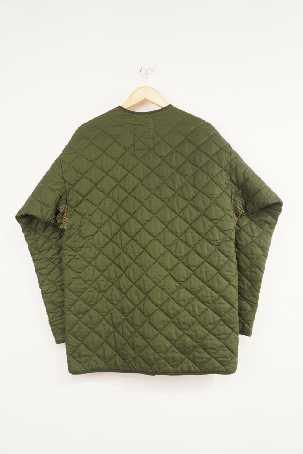 Vintage Military khaki green quilted liner jacket