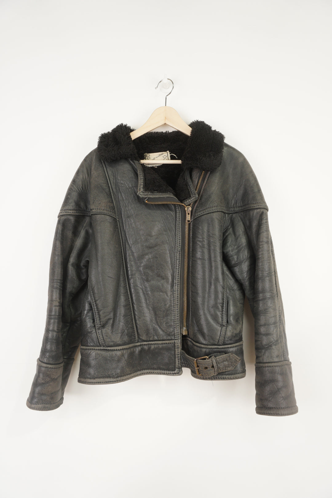 Vintage Leather Aviator Jacket