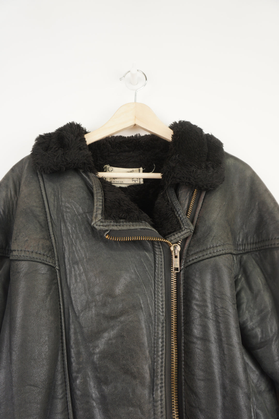 Vintage Leather Aviator Jacket