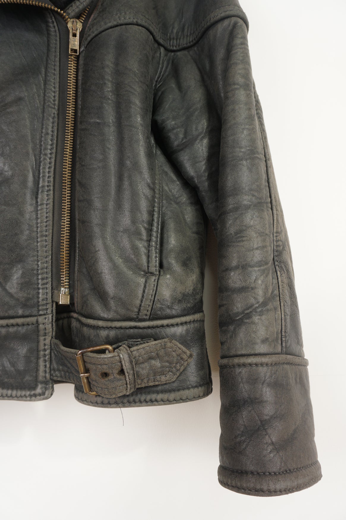 Vintage Leather Aviator Jacket