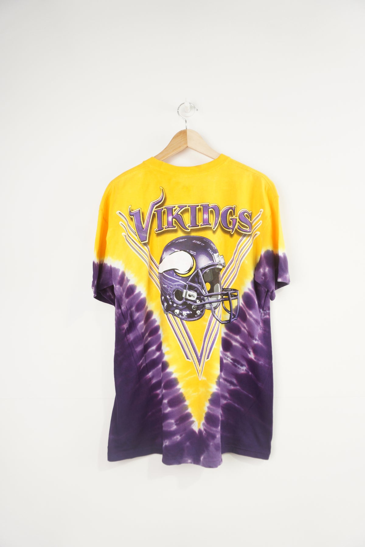 Minnesota Vikings Majestic V Tie-Dye T-Shirt - Purple