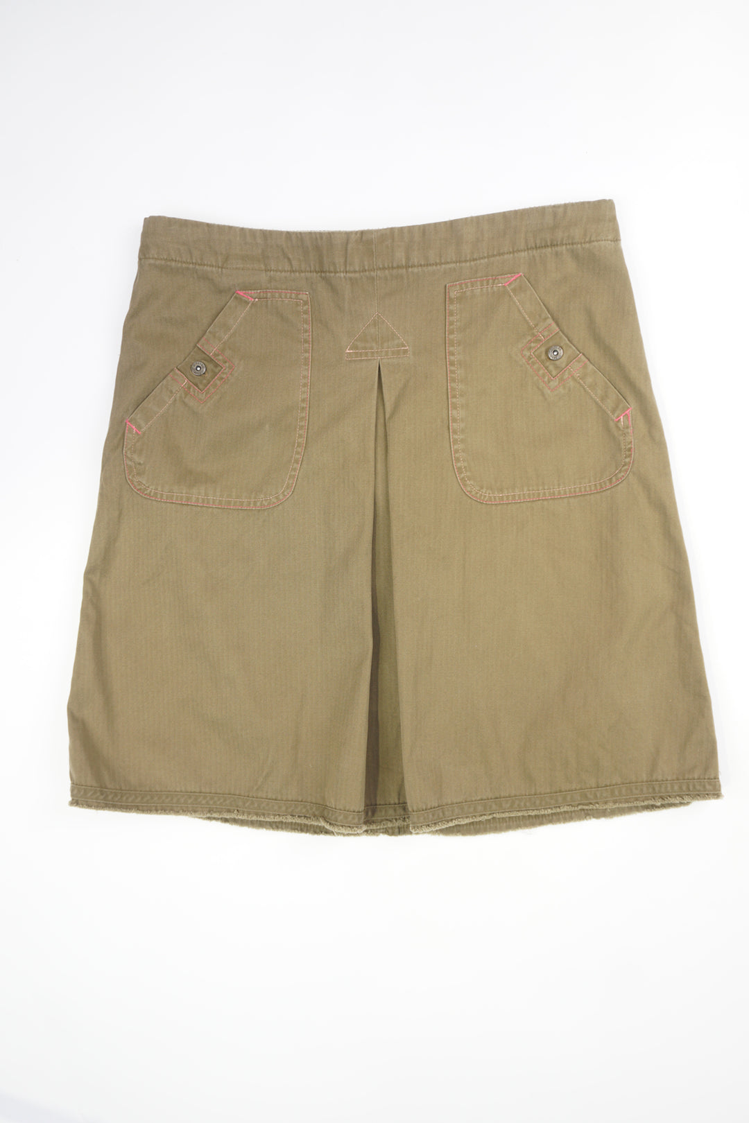 Vintage Diesel khaki cotton skirt with chunky draw string waist band 