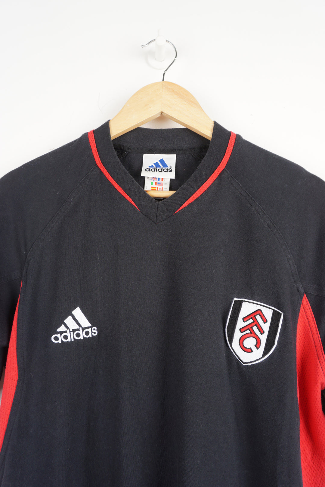 00's Fulham Adidas black T-shirt