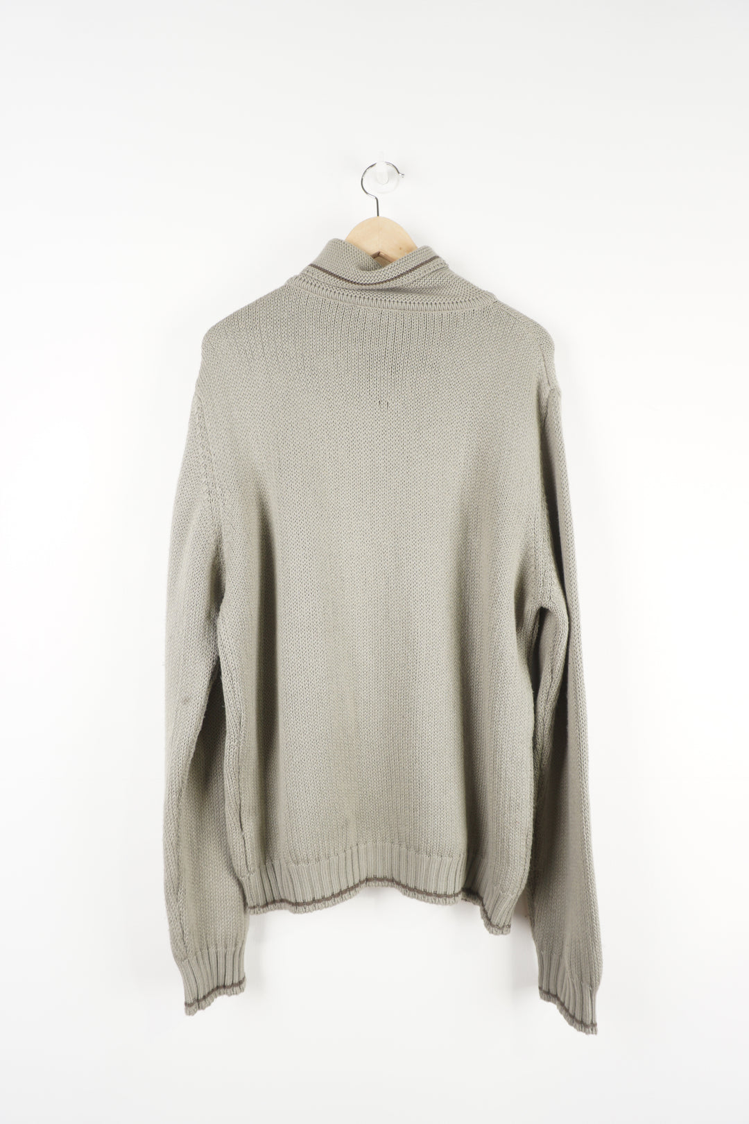 Diesel khaki green roll neck knitted jumper features signature logo on the shoulder 