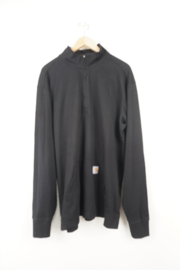 Black Carhartt 1 4 Zip Sweatshirt VintageFolk