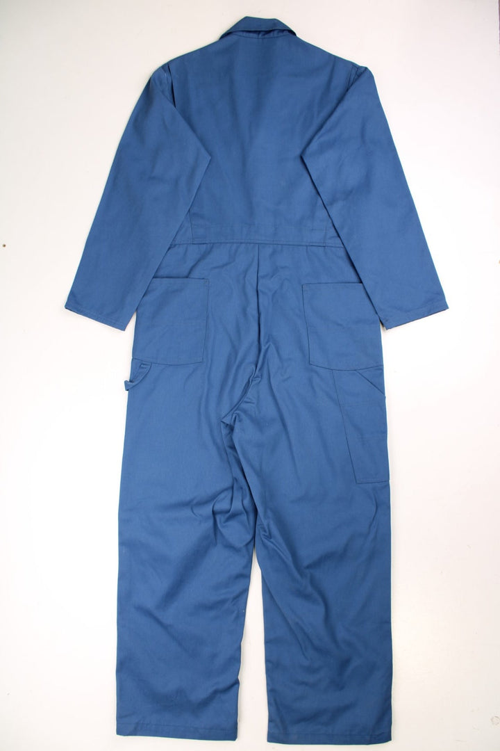 Ben Davies Boiler Suit Overalls in a blue colourway, zip up with multiple utility pockets and has the logo embroidered on the chest. 